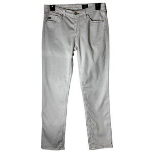 AG Adriano Goldschmied Jeans Women 26 Gray The Prima Mid Rise Cigarette Crop‎